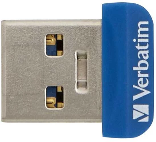 Verbatim USB atmintinė, USB 3.0, 32 GB, nano, Store N Stay, mėlyna, 98710, USB A