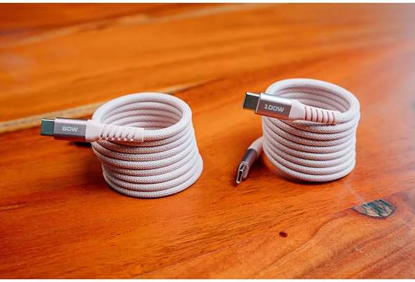„Verbatim“ magnetinis sinchronizavimo ir įkrovimo laidas USB-C į USB-C, 60 W, 120 cm, Rožinė