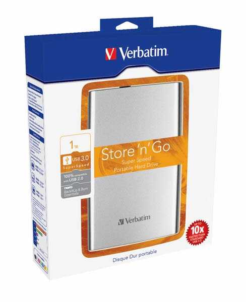 Kietasis Išorinis diskas Verbatim Store & Go 2.5'' 1TB USB3, Sidabrinis