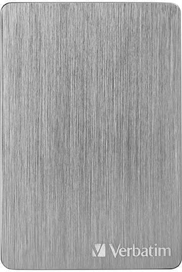 Kietasis diskas Verbatim zewnętrzny dysk twardy, Store,n,Go ALU Slim, 2.5", USB 3.0, 1TB, 1000GB, 53662, pilka, szczotkowane aliuminio