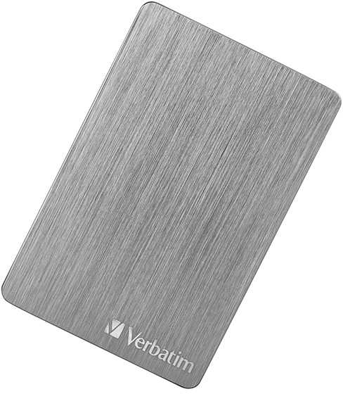 Kietasis diskas Verbatim zewnętrzny dysk twardy, Store,n,Go ALU Slim, 2.5", USB 3.0, 1TB, 1000GB, 53662, pilka, szczotkowane aliuminio