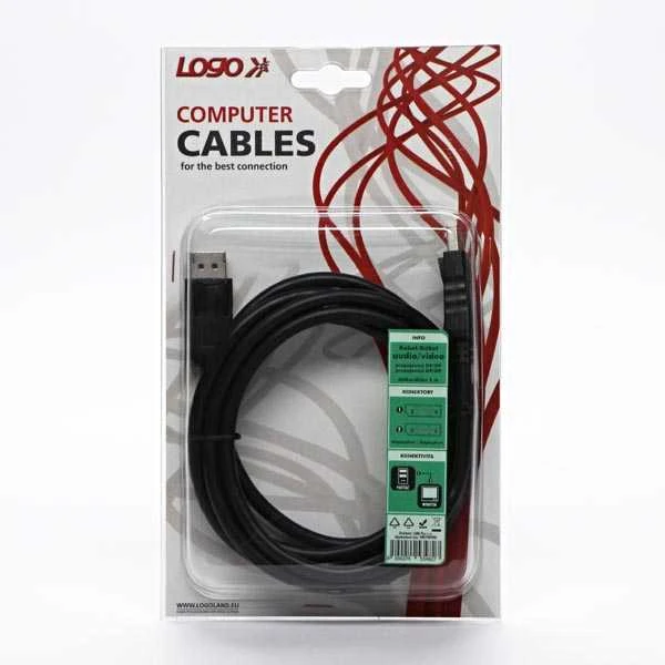 DisplayPort laidas – DisplayPort 2m juodas