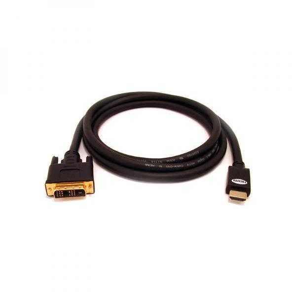 HDMI į DVI-D kabelis su auksuotomis jungtimis