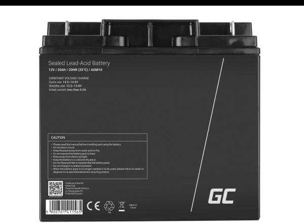 Green Cell Žalias Cell Žalias CELL Baterija AGM 12V20AH