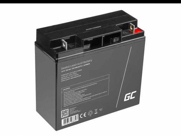 Green Cell Žalias Cell GreenCell® AGM 12V 22Ah VRLA Baterija Gel gilaus dviračio motorolerio vejapjovės valčių barža vejapjovė traktoriaus žvejybos valtis