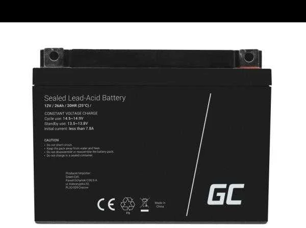 Green Cell Žalias Cell Žalias Cell ® akumuliatorius AGM VRLA 12V 26Ah