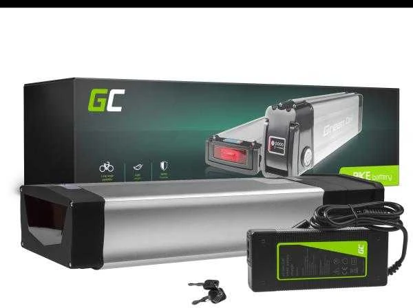 Green Cell Žalias Cell Žalias Cell® el, Dviratis Akku 48V 20Ah el, Dviračio ličio jonų galinio bagažinės akumuliatorius Ladegerät