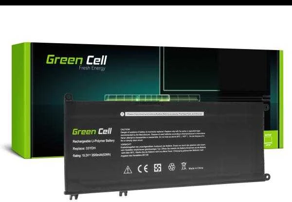 Green Cell Žalias Cell GREENCELL DE138 Bateria Žalias Cell 33YDH do Dell Inspiron G3 3579 3779 G5 5587 G7 7588 7577 7773