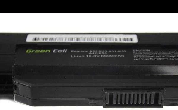 Žalias Cell GREENCELL AS05 Baterija Žalias Cell A32-K53 A42-K53, skirta Asus A43 A53 K43 K53 X43