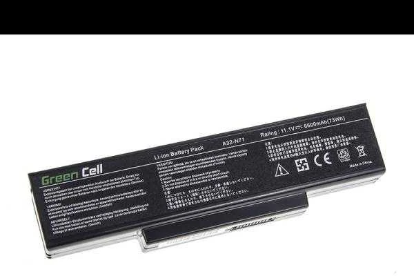 Green Cell Žalias Cell Žalias Cell akumuliatorius, skirtas Asus A32-K72 K72 K73 N71 N73 / 11.1V 6600mAh
