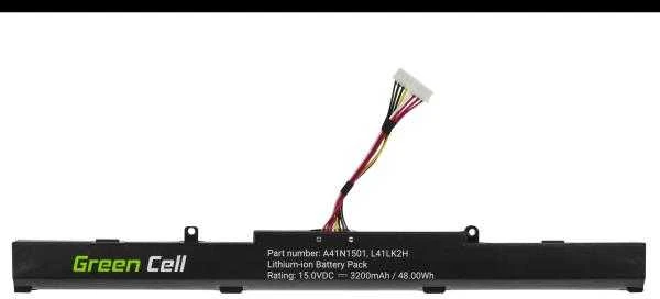 GREENCELL baterija, skirta Asus A41N1501 15V 3200 mAh