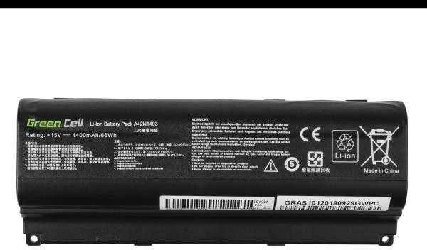 Žalias Cell Žalias Cell baterija, skirta Asus ROG G751 G751J / 15V 4400mAh