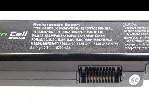 Green Cell Žalias Cell Žalias Cell PRO akumuliatorius, skirtas Toshiba Satellite C650 C650D C660 C660D L650D L655 L750 PA3817U-1BRS / 11.1V 5200mAh