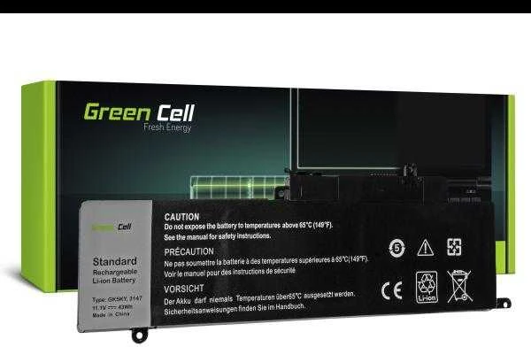 Green Cell Žalias Cell GREENCELL DE82 Baterija Žalias Cell GK5KY skirta Dell Inspiron 11 3147 3148 3152 3153 3157 3158 13 7