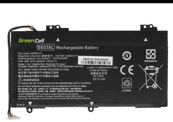 Green Cell Žalias Cell Nešiojamojo kompiuterio baterija Žalias Cell SE03XL HSTNN-LB7G HSTNN-UB6Z, skirta HP Pavilion 14-AL 14-AV