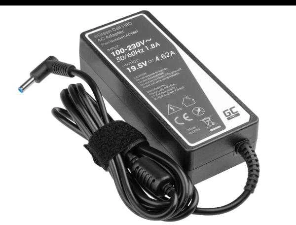 Green Cell Žalias Cell GREENCELL AD65P įkroviklis / kintamosios srovės adapteris Žalias Cell PRO 19.5V 4.62A 90W skirtas HP 250 G2 ProBook 650 G2