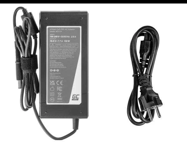 Žalias Cell PRO įkroviklio kintamosios srovės adapteris HP EliteBook 8530p 8530w 8540p 8540w 8560p 8560w 8570w 8730w ZBook 15 G1 G2 19.5 V 7.7 A 1
