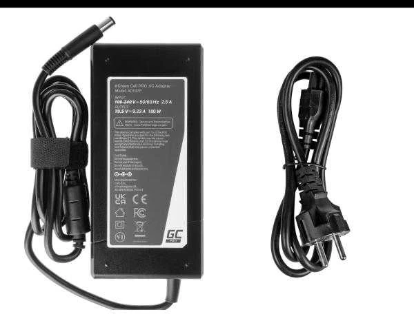 Green Cell Žalias Cell Nešiojamojo kompiuterio įkroviklis Žalias Cell PRO 19.5V 9.23A 180W Dell Latitude E5510 E7240