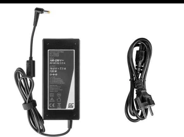 Green Cell Žalias Cell GREENCELL AD102P maitinimo įkroviklis Žalias Cell PRO 19V 7.1A 130W, skirtas Acer Aspire Nitro V15 VN7-