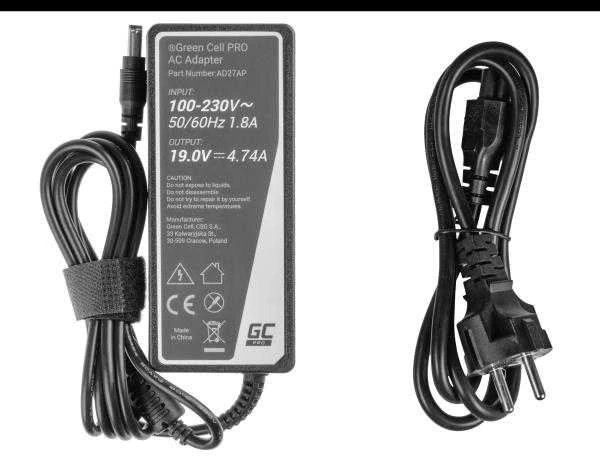 Nešiojamų kompiuterių įkroviklis Greencell AD27AP PRO 90W 19V Toshiba, Asus