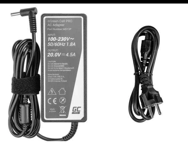 Lenovo GREENCELL AD13P Žalias Cell Pro įkroviklis / kintamosios srovės adapteris Fujitsu-Siemens 90W 20V 4.5A 5.5mm-2.5