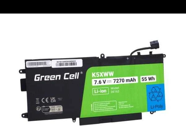 Green Cell Žalias Cell Žalias Cell nešiojamas kompiuteris Akku K5XWW, skirtas Dell Latitude 7390 2-in-1 5289 7389