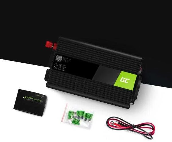 Green Cell Žalias Cell Automobilinis įtampos keitiklis Žalias Cell ® 12V do 220V, 1000W/2000W