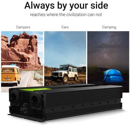 Green Cell Žalias Cell Inverteris 12V/220V 3000W/6000W Modifikuota sinusinė išėjimo įtampa Žalias Cell