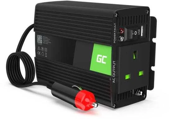 Green Cell Žalias Cell Inverteris 12V/230V 300W/600W sinusinė išėjimo įtampa Žalias Cell su UPS funkcija