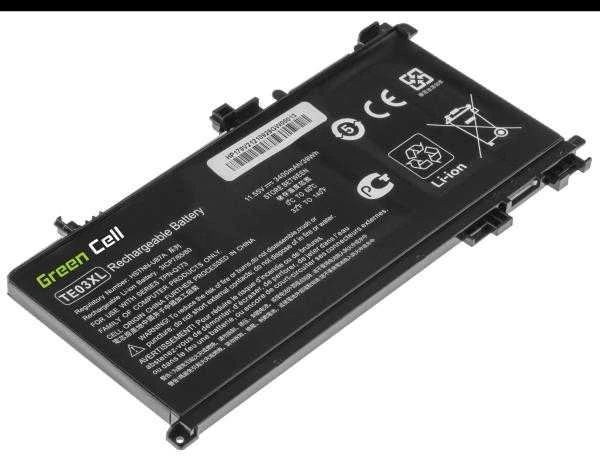 Žalias Cell TE03XL baterija, skirta HP Omen 15-AX052NW 15-AX055NW 15-AX075NW 15-AX099NW, HP Pavilion 15-BC402NW