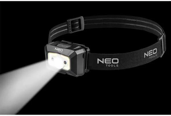 Latarka, Žibintuvėlis, Įkraunamas USB priekinis žibintas, 250 lm COB LED + judesio jutiklis