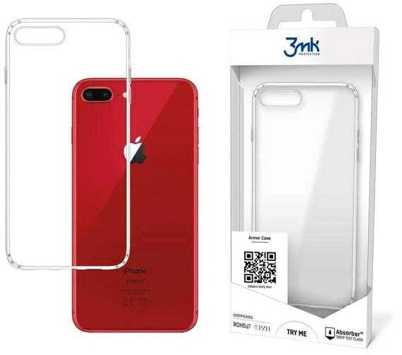 Dėklas 3MK Armor Case Ekrano apsauga, Apple, iPhone 7/8 Plus, TPU, Skaidrus