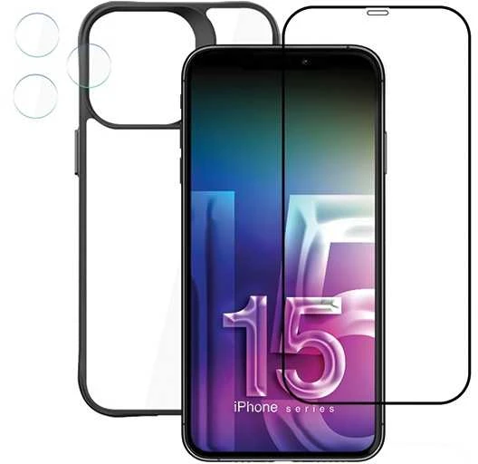 Dėklas Apple iPhone 15 Pro Max – 3mk komforto rinkinys 4 viename
