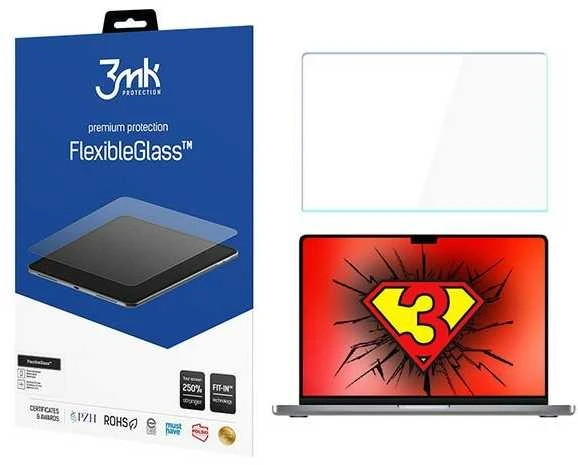 3mk FlexibleGlass™ hibridinis stiklas MacBook Pro 14" M1 / ​​​​M2 / M3