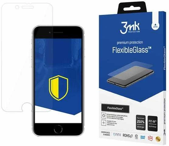 3MK FlexibleGlass ekrano apsauga, Apple, iPhone 8, hibridinis stiklas, skaidrus
