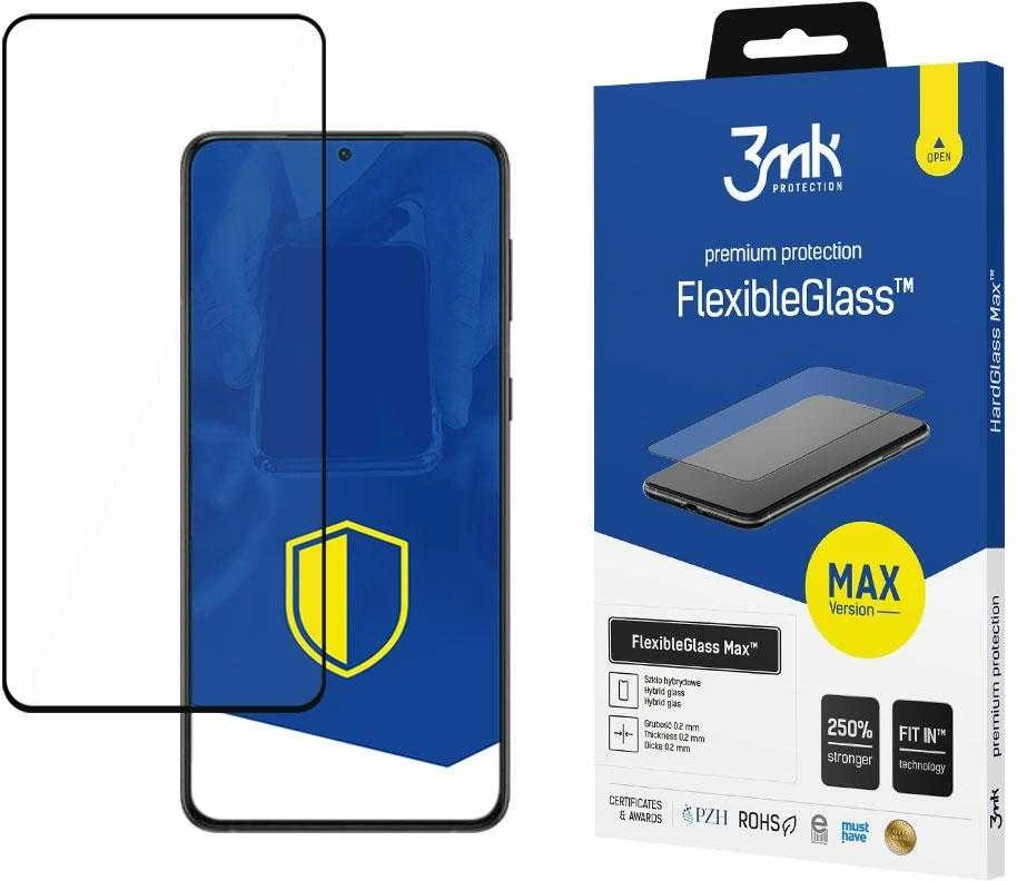 3MK FLEXIBLEGLASS MAX SAM S906 S22 PLUS JUODA / Juodas