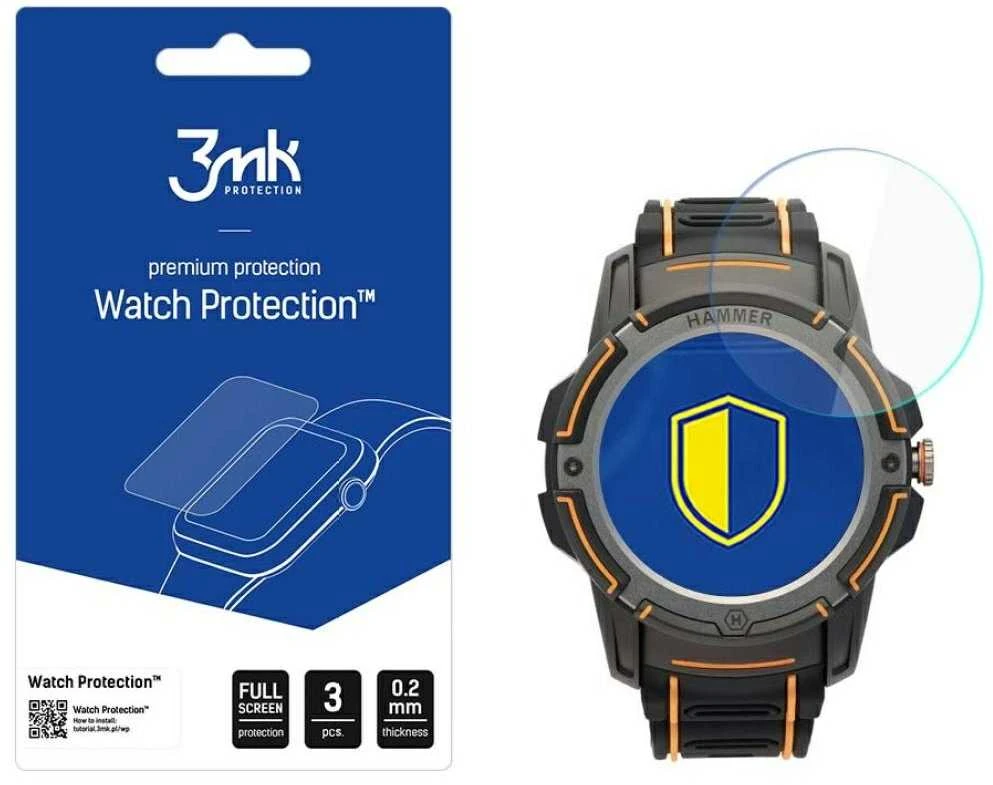3Mk apsauga „Hammer Watch Plus“ – 3mk laikrodžių apsauga su „FlexibleGlass“