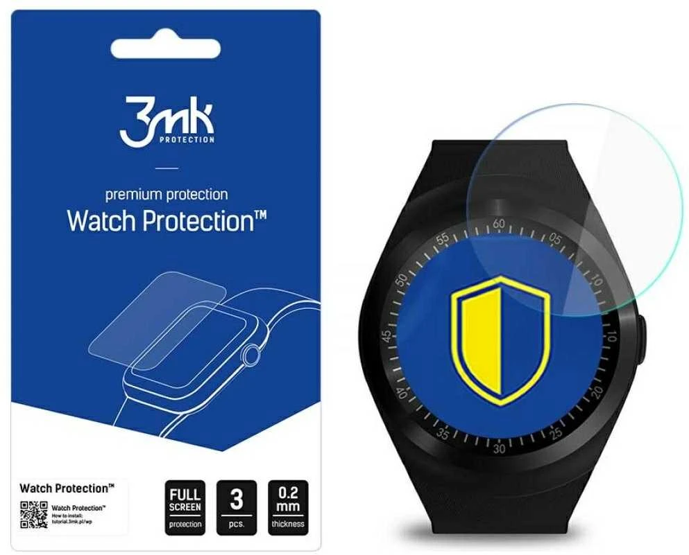 3Mk apsauga „Media-Tech Round Watch GSM MT855“ – 3 mk laikrodžio apsauga su „FlexibleGlass“