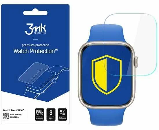 Apsauginė ekrano plėvelė LCD 3Mk išmaniojo laikrodžio Apple Watch 7, 45mm, 3 vnt.