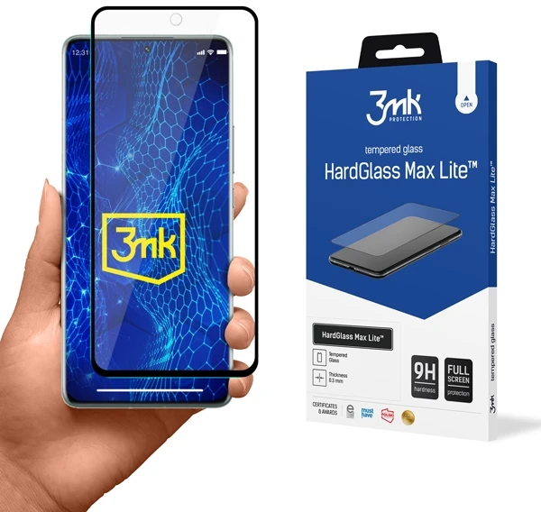 3mk HardGlass Max Lite, skirtas Xiaomi 12 Pro Juodas
