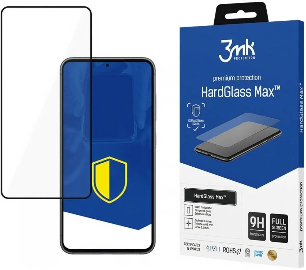 3mk HardGlass Max - Apsauginis stiklas skirtas Samsung Galaxy S25 / S24 (Juodas)