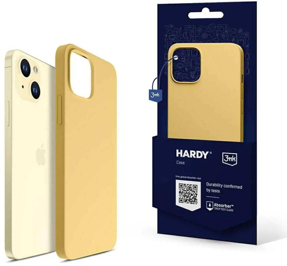 Nezatříděno 3Mk Protection 3 mk Hardy silikoninis „MagCase“ dėklas, skirtas „iPhone 15 Plus“ – geltonas