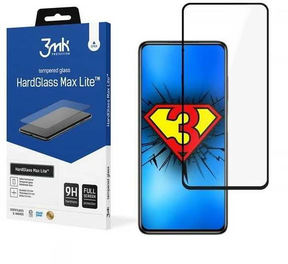 LCD apsauginis stikliukas 3mk Hard Glass Max Lite Xiaomi Poco X3/Poco X3 NFC/Poco X3 Pro juodas