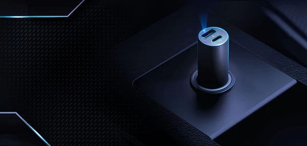 Įkroviklis automobilinis 3mk Hyper Car Charger 100W 1xUSB-C + 1xUSB-A