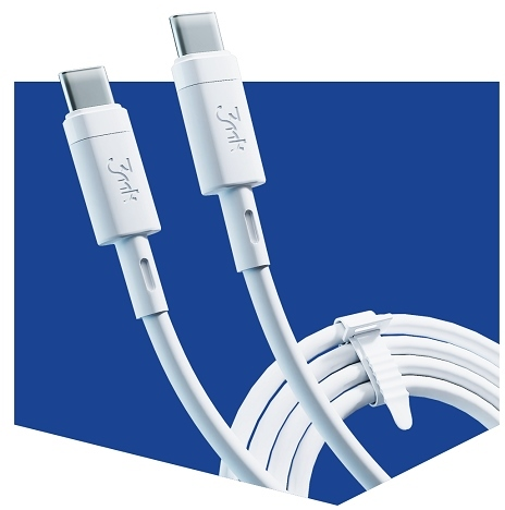 USB kabelis 3mk Hyper Silicone Cable Type-C 60W 3A 1m