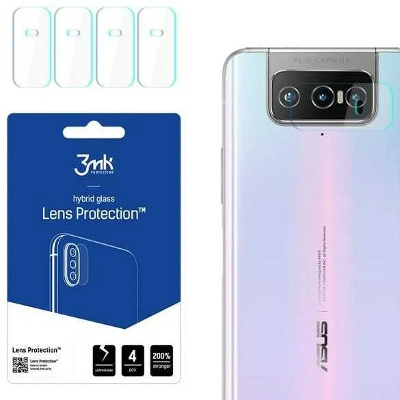 3MK FLEXIBLE GLASS LENS ASUS ZENFONE 7 PRO HYBRID GLASS FOR 4 PCS CAMERA