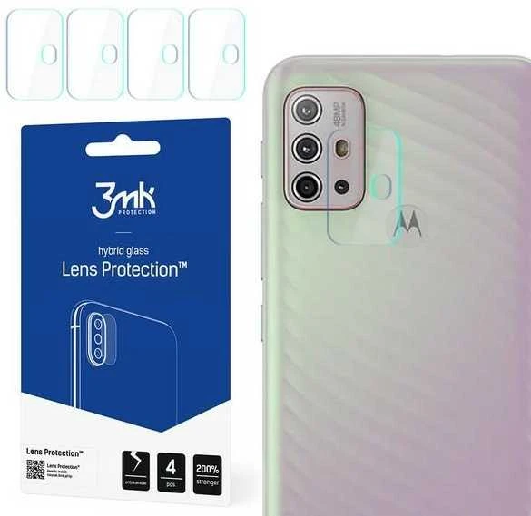 HIBRIDINIS STIKLAS 3MK LANKSTUS STIKLINIS OBJEKTYVAS MOTOROLA MOTO G10 FOTOAPARATUI 4 VNT.