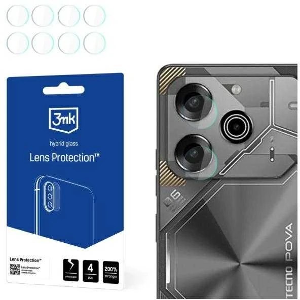 3mk Lens Protection™ hibridinis fotoaparato stiklas, skirtas Tecno Pova 6 Neo