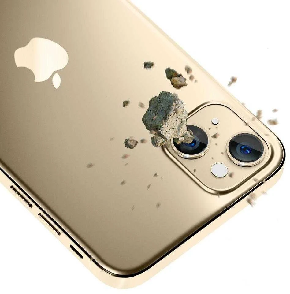 3MK Lens Protection Pro iPhone 14 Plus 6,7″ auksinis Objektyvo apsauga su montavimo rėmeliu