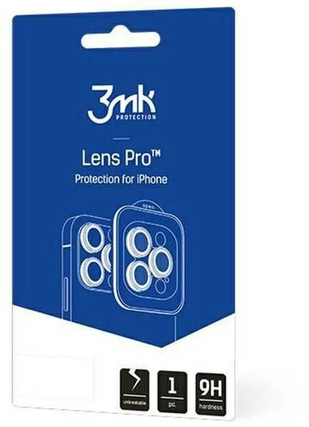 Apsauginis stiklas telefono kamerai Apple iPhone 15 Pro Max 3MK Lens Protection Pro aukso spalvos